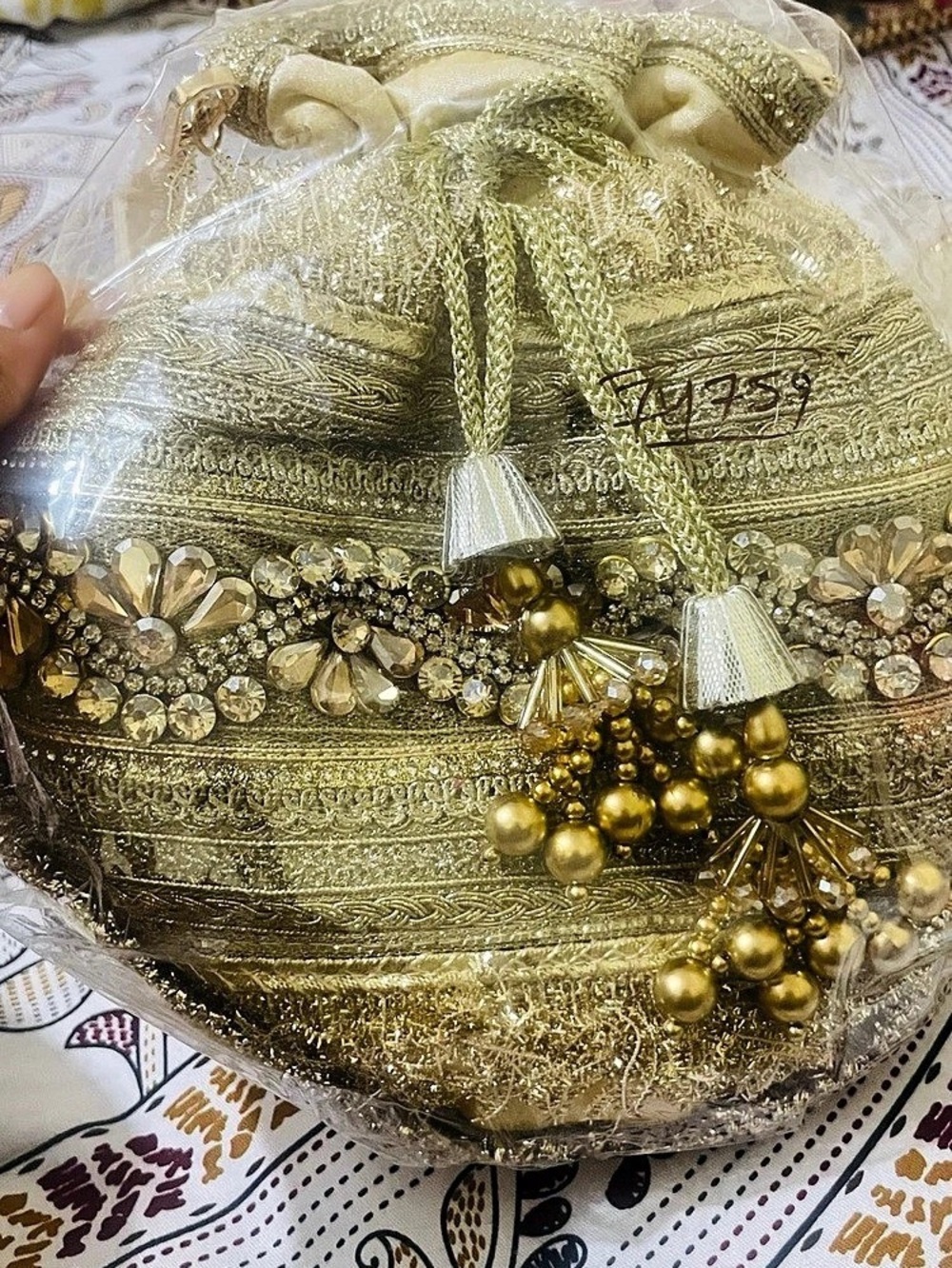 Gold Embellished potli bag